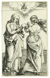 Albrecht Durer, Die heilige Anna und Maria mit dem Kinde stehend - Die heilige Anna Selbdritt