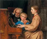 Albert Anker, Das Lied der Heimat, 1874, Oil on canvas