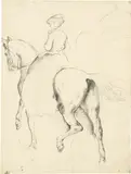 Edgar Degas, Amazone montée sur un cheval se dirigeant à gauche