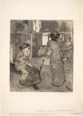 Au Louvre: Musée des Antiques - Mary Cassatt at the Louvre: The Etruscan Gallery by Edgar Degas, *, sold Sep 2020
