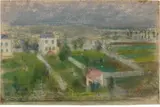Edgar Degas, Paysage à Louveciennes entre Paris et Versailles - Paysage aux maisons