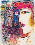 Marc Chagall, Le Profil, November 1959, Gouache, colour pencil, ink,