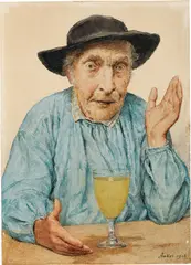 Der Absinthtrinker by Albert Anker, 1908, Hammer price, sold Jun 2019