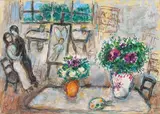 Deux bouquets à l'atelier by Marc Chagall, 1972, *, sold Jun 2019
