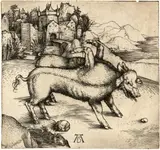 Albrecht Durer, Die Missgeburt eines Schweines (Die wunderbare Sau von Landser)