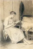 Albert Anker, Die Gotthelf Leserin, Hammer price