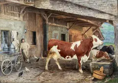 Eugène Burnand, L'Abreuvoir, 1895, Hammer price