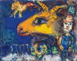 Le profil du bouc jaune by Marc Chagall, *, sold Jun 2018