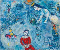 Le cirque bleu by Marc Chagall, 1982, Hammer price, sold Jun 2018