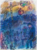 Le Peintre au village by Marc Chagall, 1980, Hammer price, sold Jun 2017