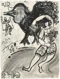 Coq et danseuse au cirque by Marc Chagall, 1958, Hammer price, sold Jun 2017