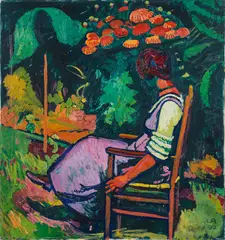 Cuno Amiet, Frau im Garten, 1912, Hammer price