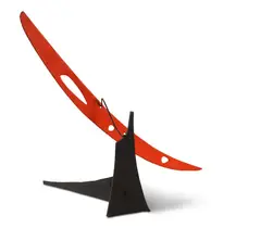 Alexander Calder, Red Boomerang with four Holes - Standing Mobile, 1975, Hammer price