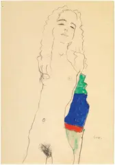 Egon Schiele, Stehender weiblicher Akt, 1910, Hammer price