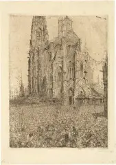 La Cathédrale by James Ensor, 1886, sold Jun 2022