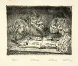 Alberto, Diego, Ottilia und Bruno beim Lesen by Giovanni Giacometti, 1912, sold Jun 2022