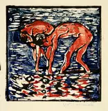 Fanciulli nel lago – Alberto und Diego im Silsersee by Giovanni Giacometti, 1916, sold Jun 2022