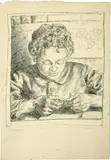 Alberto Giacometti, Bruno jouant (recto) – Esquisse de tête de Bruno (verso)