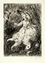 L’envolée by Marc Chagall, 1967, sold Jun 2022