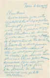 Alberto Giacometti, Handschriftlicher Brief, mit Anschrift «Chers Amis»