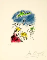 David by Marc Chagall, 1973, sold Jun 2022