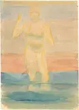 Otto Meyer-Amden, Stehender Jüngling im Wasser