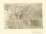 Jeune sculpteur devant un buste de Marie-Thérèse by Pablo Picasso, sold Jun 2022
