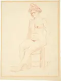 Félix Vallotton, Nu assis de face sur tabouret