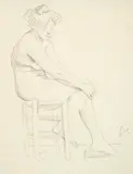 Félix Vallotton, Nu assis sur un tabouret