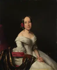 Ferdinand Georg Waldmüller, Bildnis der Baronin Vries, geb. Gierstner, 1842