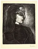 Jacqueline de profil à droite by Pablo Picasso, sold Sep 2021