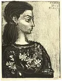 Femme au corsage à fleurs by Pablo Picasso, sold Sep 2021