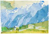 Augusto Giacometti, Schützenhaus in Stampa – Bergeller Berge