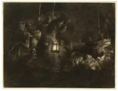 Rembrandt Harmensz van Rijn, Die Anbetung der Hirten bei Laternenschein