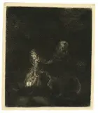 Rembrandt Harmensz van Rijn, Die Flucht nach Ägypten, Nachtstück