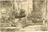 Rembrandt Harmensz van Rijn, Die Heilige Familie mit der Katze und der Schlange