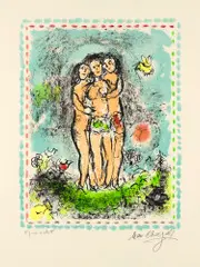 Les trois nus by Marc Chagall, sold Sep 2020