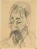 Ernst Ludwig Kirchner, Kopf eines Bauern mit Bart
