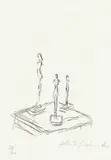 Alberto Giacometti, Trois figurines sur une sellette III