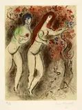 Adam et Eve et le fruit défendu by Marc Chagall, sold Sep 2020