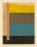 Kurt Schwitters, Ohne Titel (Waagerecht Gelb, Grau, Blau, Schwarz)