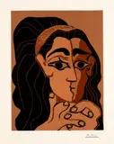 Portrait de Jacqueline au bandeau, accoudée by Pablo Picasso, sold Sep 2020