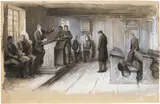 Albert Anker, Examen – vor dem Schulrat