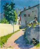 Siesta – Ricordo dell’estate 1889 by Giovanni Giacometti, sold Jun 2019