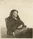 Rembrandts Mutter mit schwarzem Schleier by Rembrandt Harmensz van Rijn, sold Jun 2019