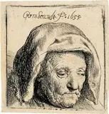 Rembrandts Mutter, niederblickend by Rembrandt Harmensz van Rijn, sold Jun 2019