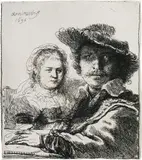 Rembrandt mit Saskia by Rembrandt Harmensz van Rijn, sold Jun 2019
