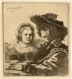 Rembrandt mit Saskia by Rembrandt Harmensz van Rijn, sold Jun 2019