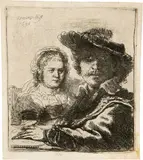 Rembrandt mit Saskia by Rembrandt Harmensz van Rijn, sold Jun 2019