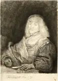Rembrandt Harmensz van Rijn, Mann mit Halskette und Kreuz